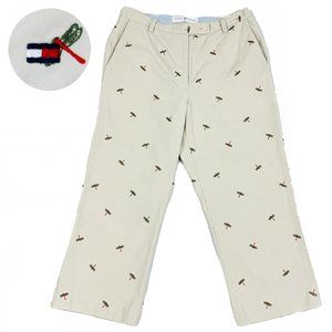 TOMMY HILFIGER Dragonfly Embroidered Cropped Golf Trouser